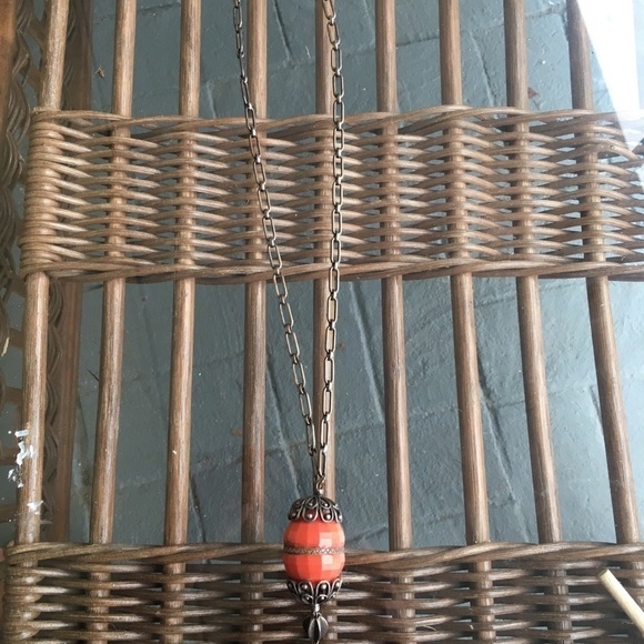 Vintage Chain Necklace with Round Bobble Pendant - Picture 4 of 6